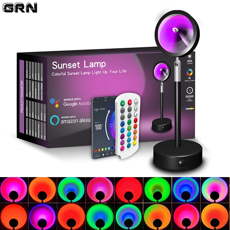 Smart Home Solution - Lampu matahari terbenam LED pintar, kontrol