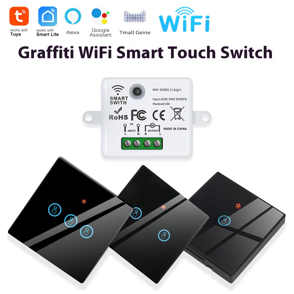 Smart Home Full System - Perangkat Pemutus Daya Cerdas Tuya Menampilkan
