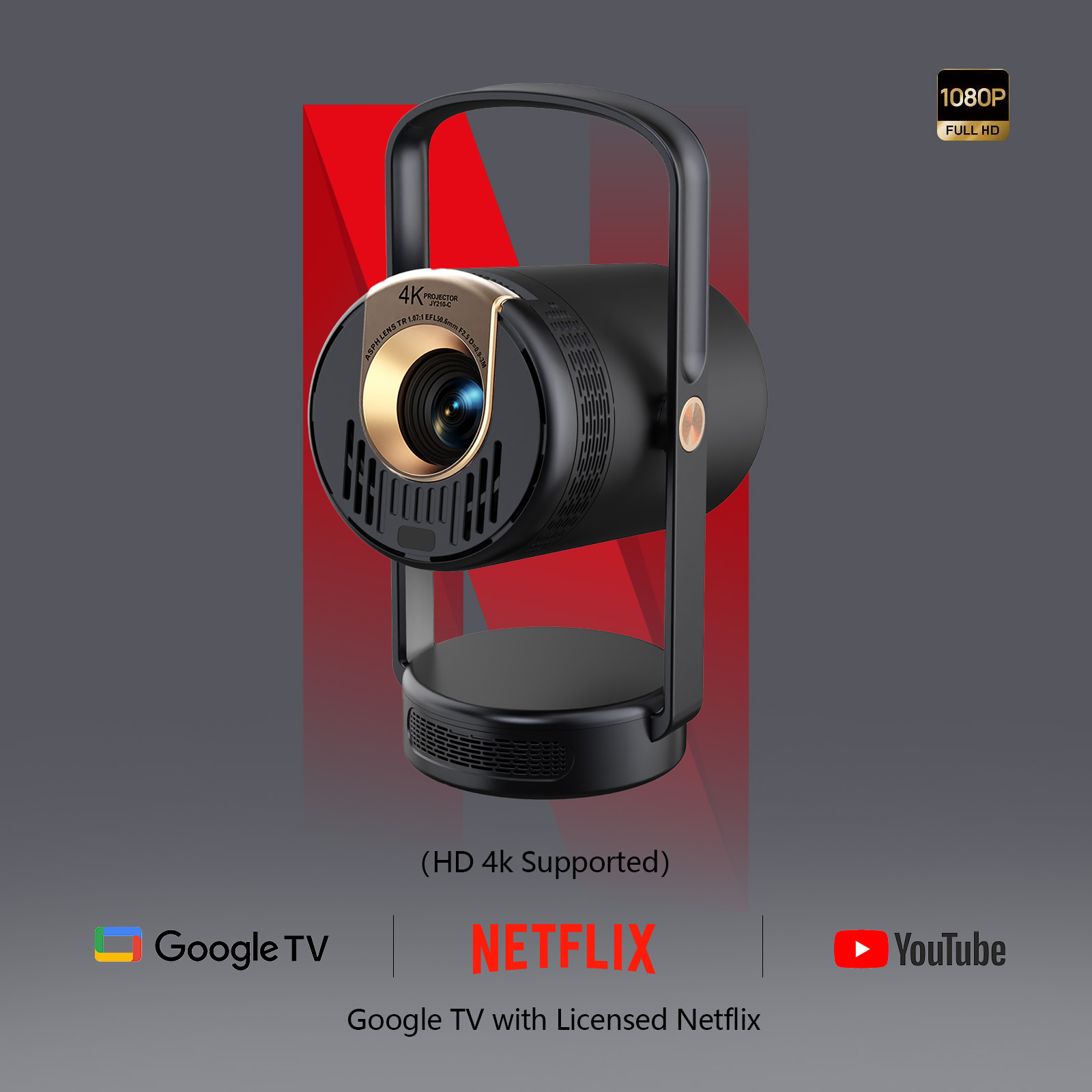 Smart Home X10 - Proyektor Portabel Pintar Baru 2026 1080P