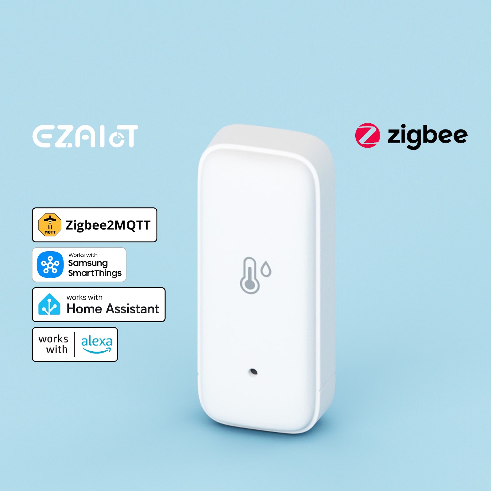 Smart Home Zigbee 3.0 - Sensor Suhu Kelembaban Tuya Smart Zigbee