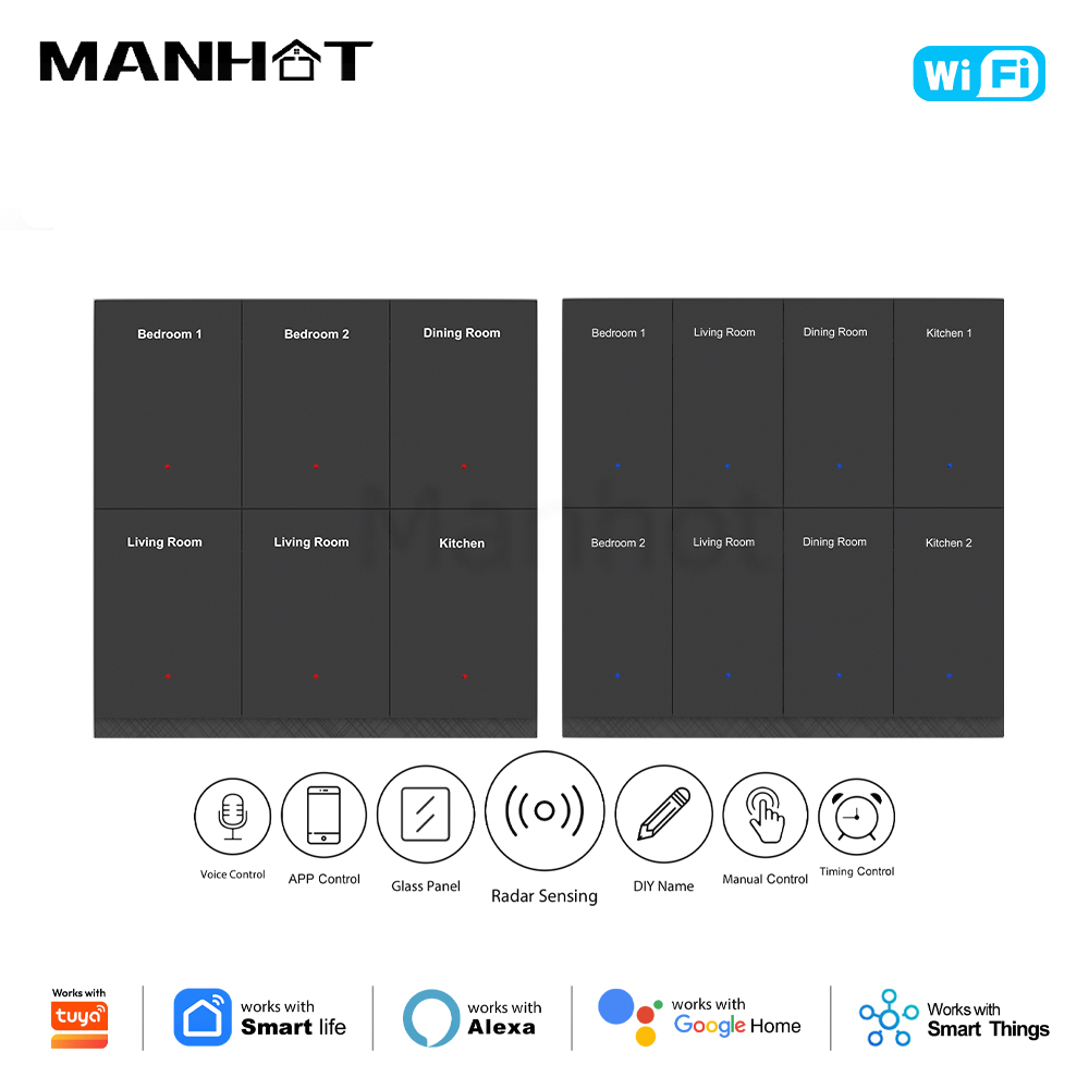 Smart Home Internet - MANHOT WiFi Smart DIY Name Switch