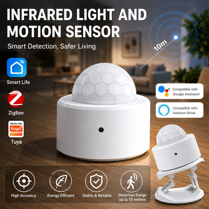 Smart Home Zigbee 3.0 - ZigBee 3.0 PIR Sensor Gerak Nirkabel