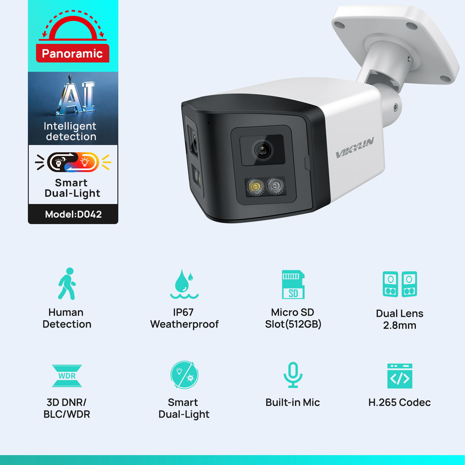 VIKYLIN 170 °   Kamera IP Keam - Smart Home X10 ulasan dan harga