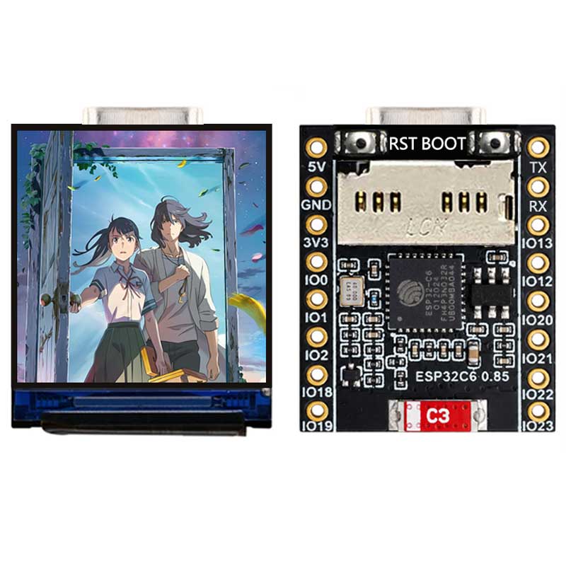 ESP32 C6 0.85 Inci 128X128 Lay - Smart Home Esp32 ulasan dan harga