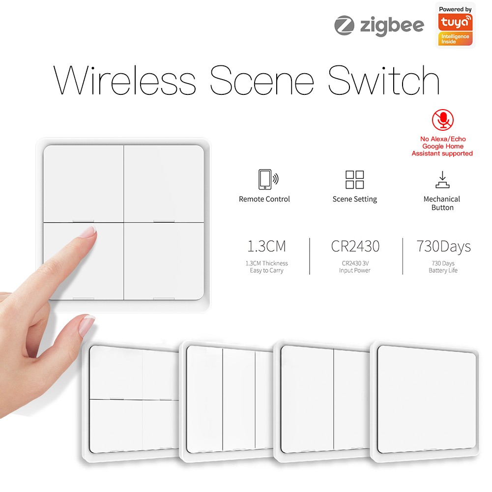 MOES ZigBee Wireless 12 Scene  - Tuya Smart Switch ulasan dan harga
