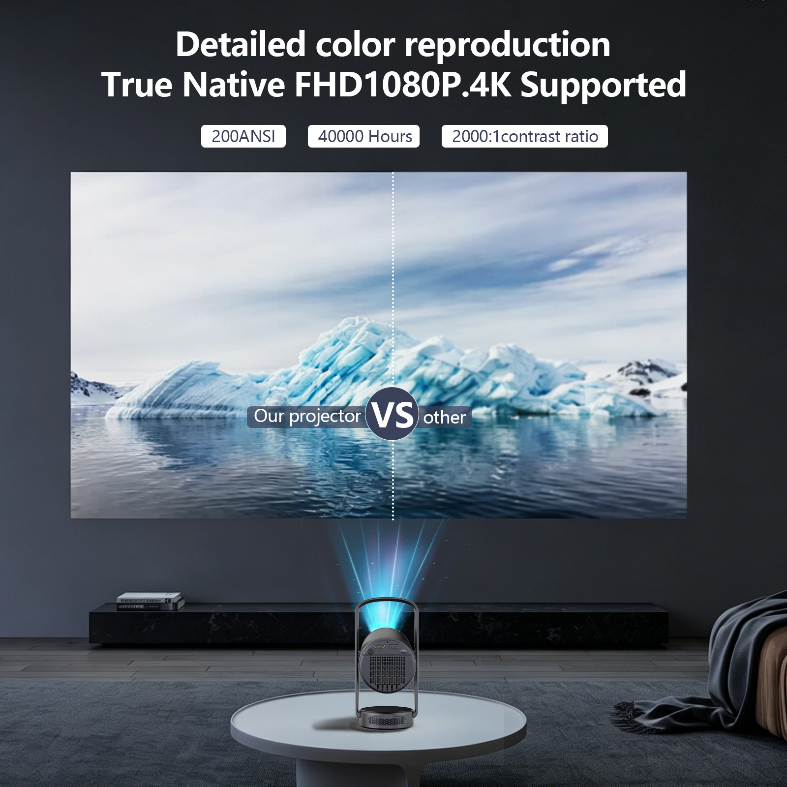 Proyektor Portabel Pintar Baru - Smart Home X10 ulasan dan harga