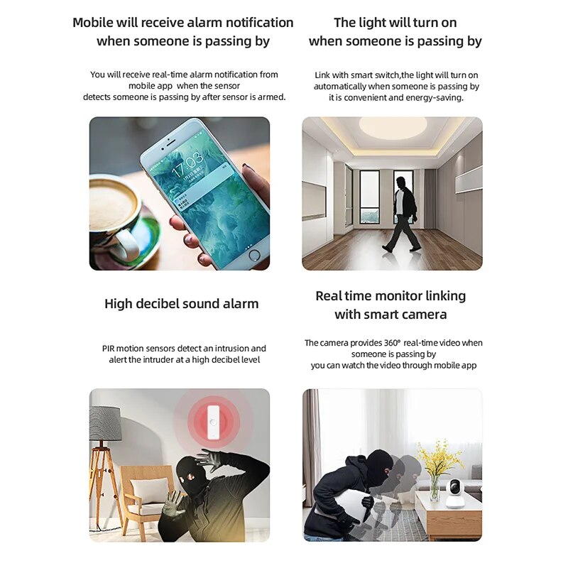 Zigbee PIR Sensor gerak WiFi,  - Smart Home Full System ulasan dan harga