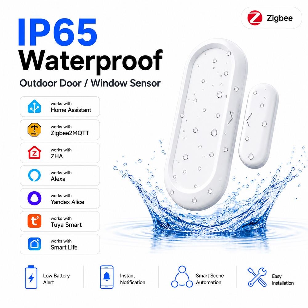 Sensor Pintu Jendela Tahan Air - Smart Home Zigbee 3.0 ulasan dan harga