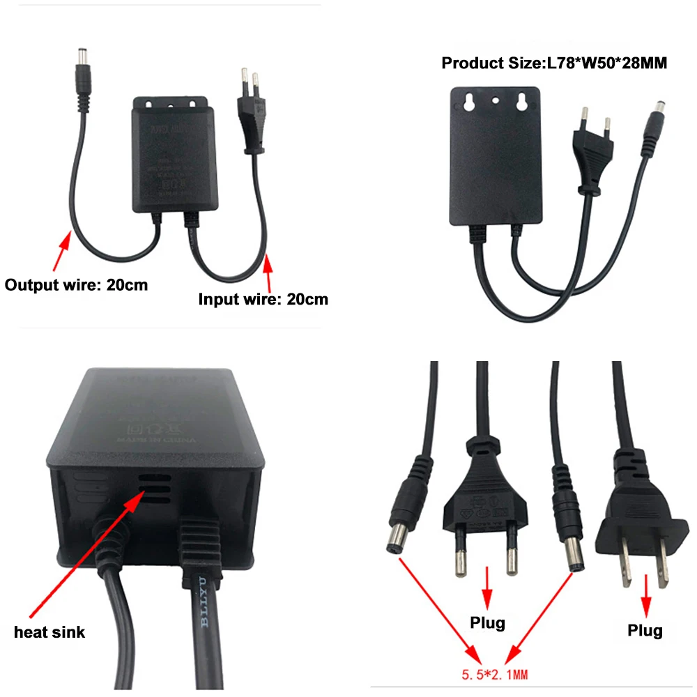Catu daya adaptor daya steker  - Security Ip Camera ulasan dan harga