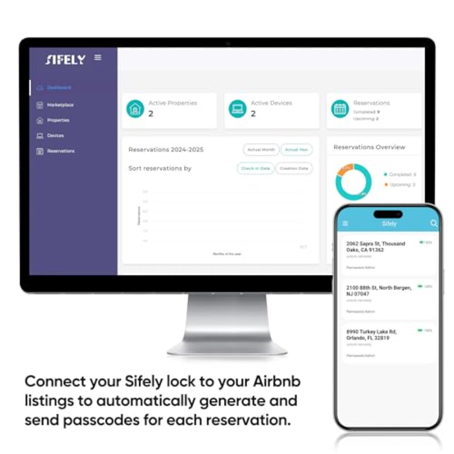 Kunci Pintu Pintar Sidik Jari  - Airbnb Smart Home ulasan dan harga