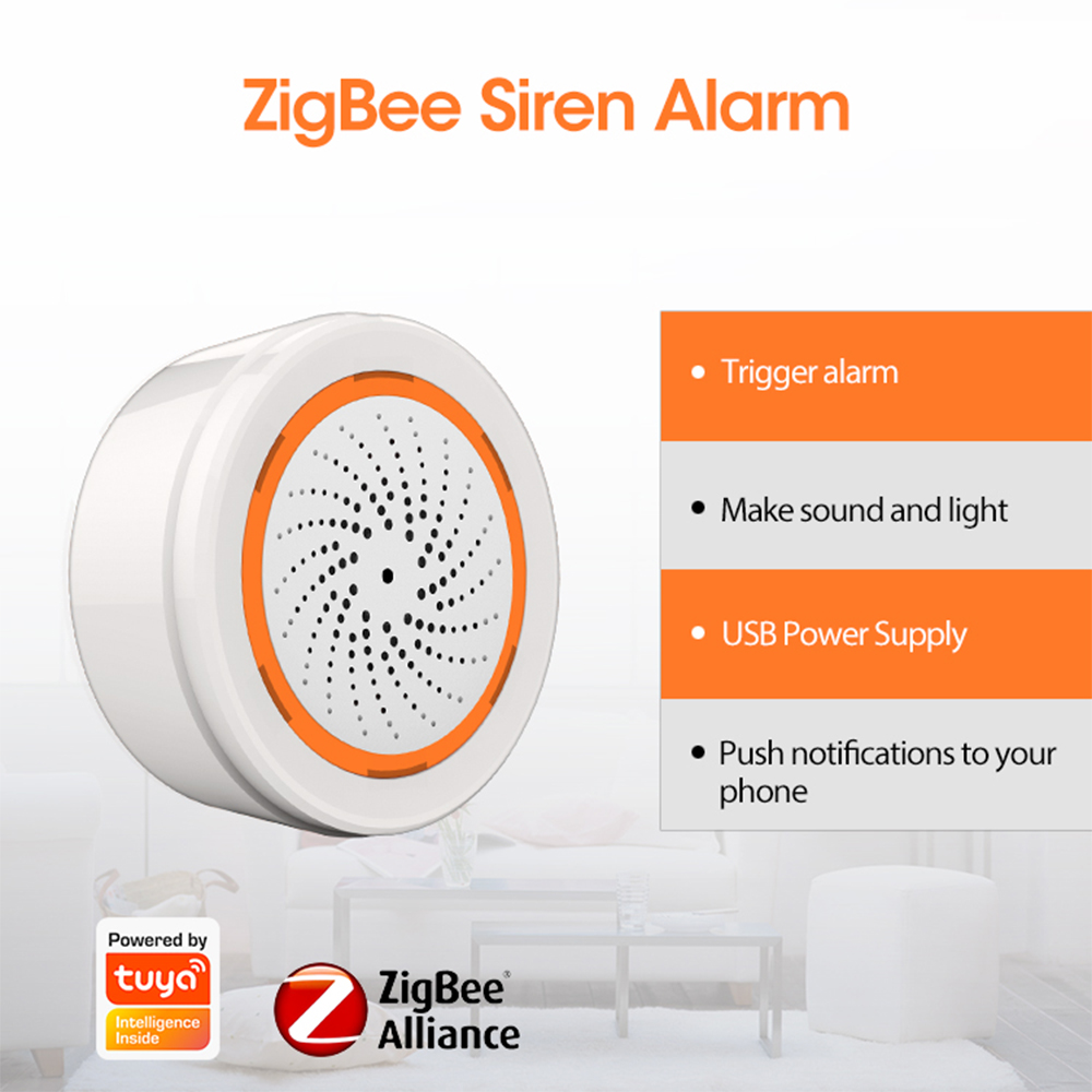 Coolcam Tuya Zigbee Alarm Sire - Smart Home Nest ulasan dan harga
