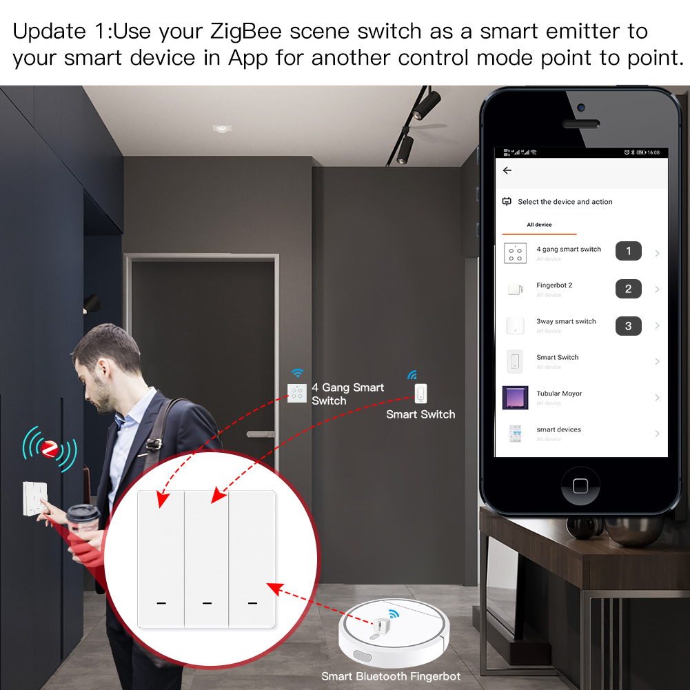MOES Tuya ZigBee Scene Switch  - Tuya Smart Switch ulasan dan harga
