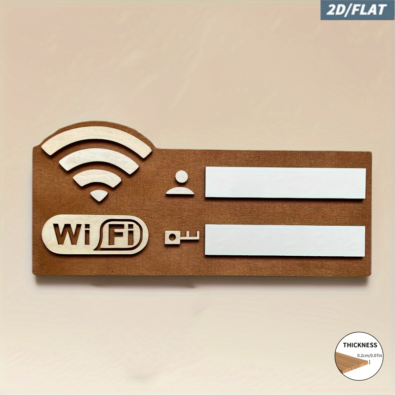 Papan Kata Sandi WiFi Kayu 2D  - Airbnb Smart Home ulasan dan harga