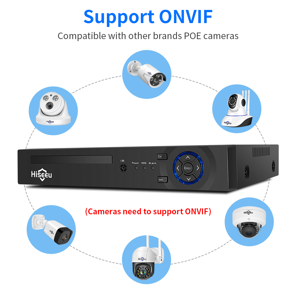 Hiseeu 4CH 10CH 16CH 4K 8MP 5M - Security Ip Camera ulasan dan harga