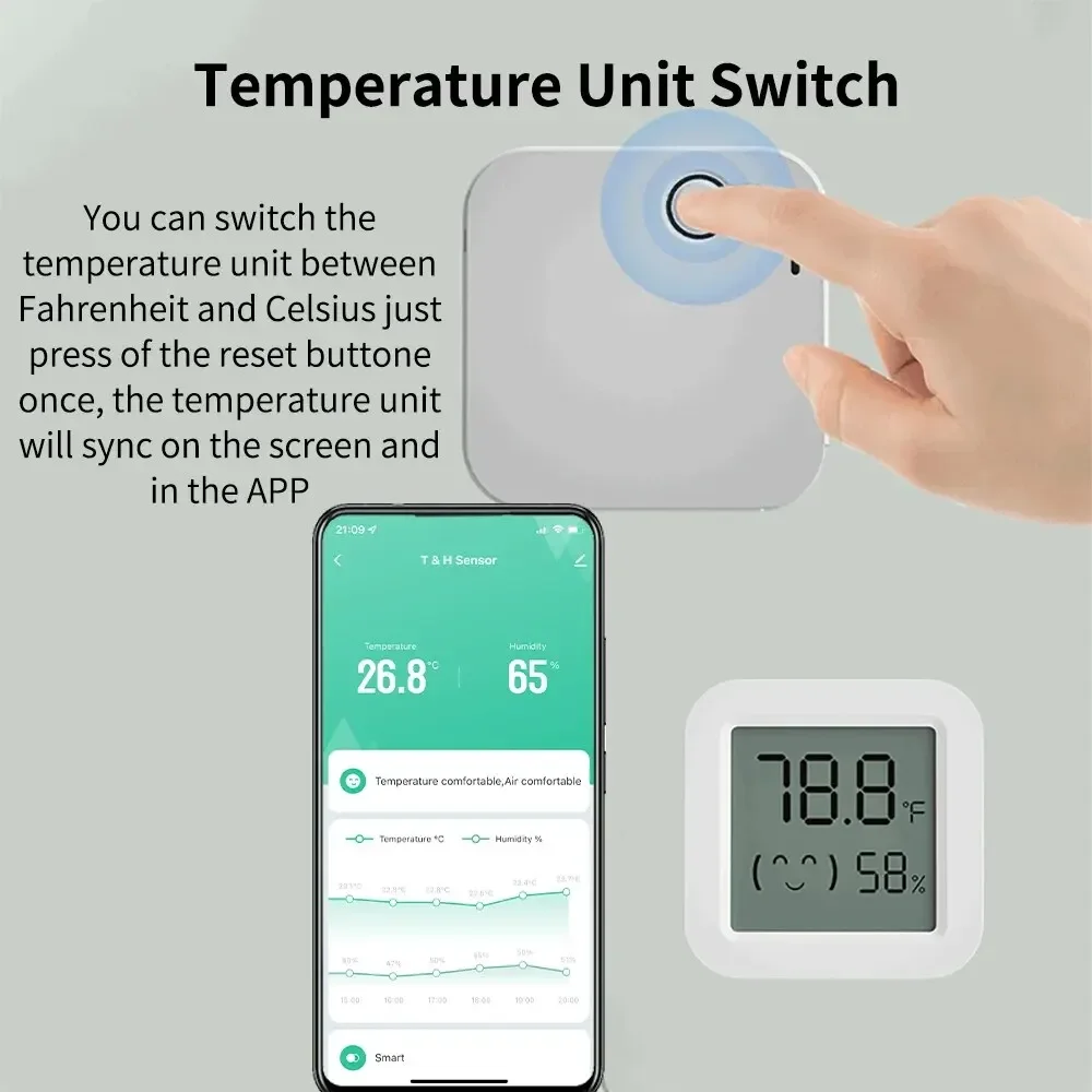 Zigbee 3.0 Sensor Suhu dan Kel - Smart Home Zigbee 3.0 ulasan dan harga