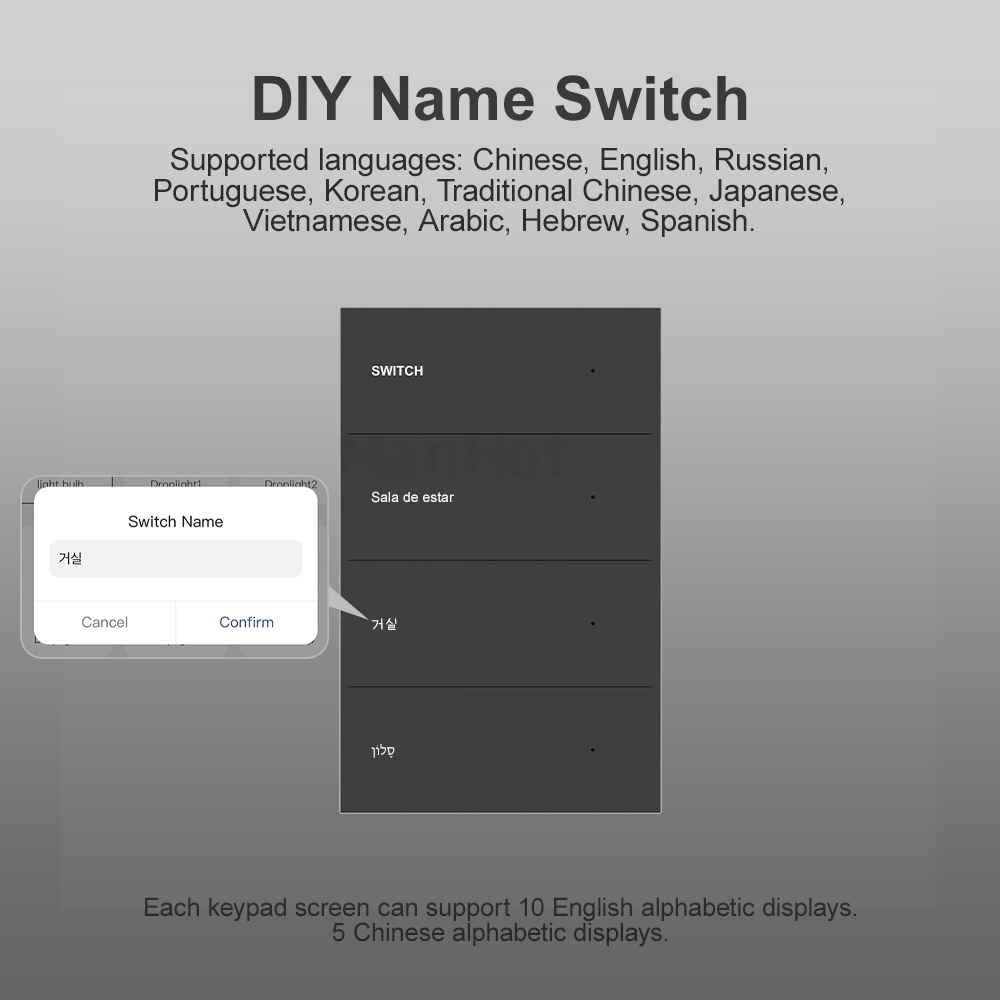 MANHOT WiFi Smart DIY Name Swi - Smart Home Internet ulasan dan harga