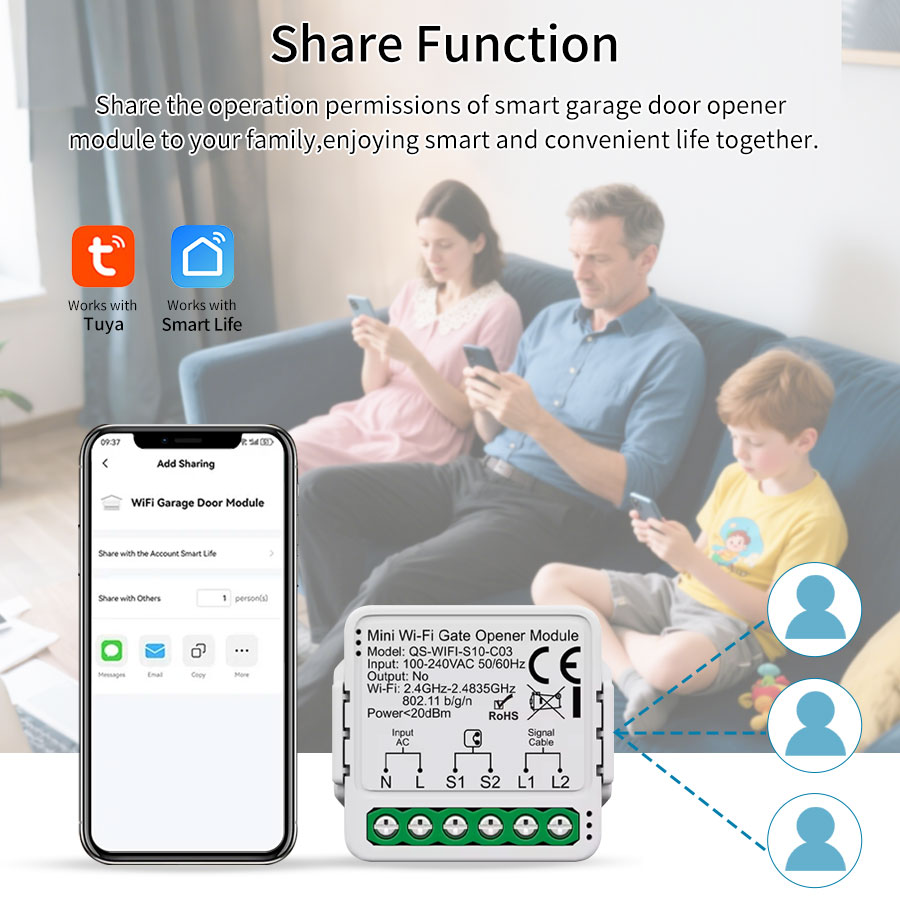Pengontrol Pintu Garasi Tuya S - Smart Home Or Smart Home ulasan dan harga