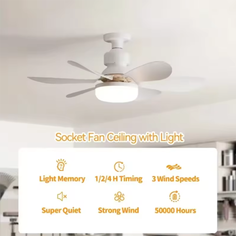 Lampu Kipas Plafon LED E27 202 - Smart Home Ventilation ulasan dan harga