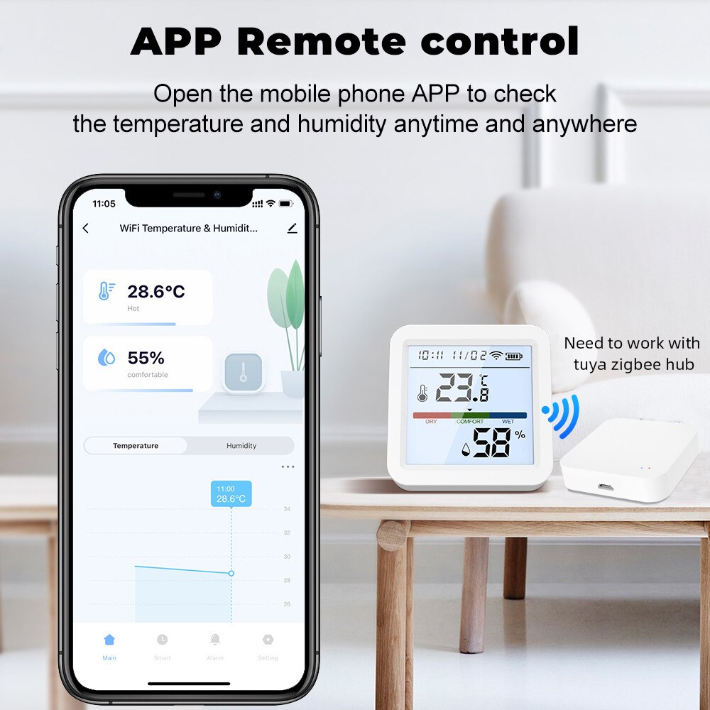 ZigBee Tuya Sensor kelembapan  - Smart Home Nest ulasan dan harga