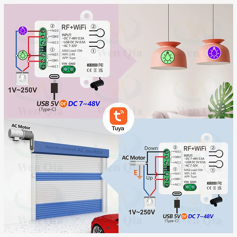 Sakelar lampu pintar 2CH Tuya, - Smart Home Ventilation ulasan dan harga