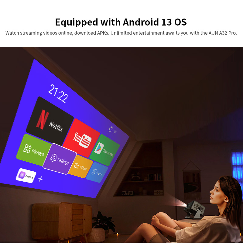 Proyektor Android AUN A32 Pro  - Smart Home X10 ulasan dan harga