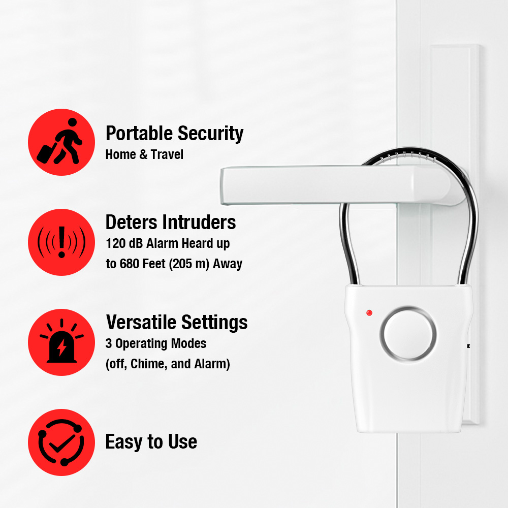 Alarm Gagang Pintu 120dB denga - Door Window Sensor ulasan dan harga