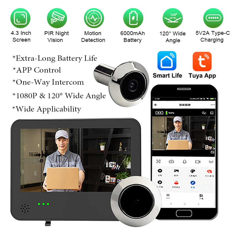 Kamera Pintu Video WIFI Tuya S - Video Doorbell ulasan dan harga