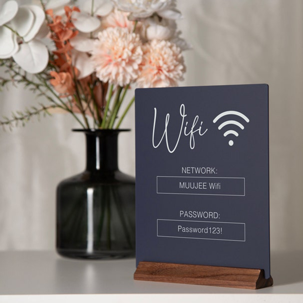 Papan Tanda Akrilik Kode QR Wi - Airbnb Smart Home ulasan dan harga