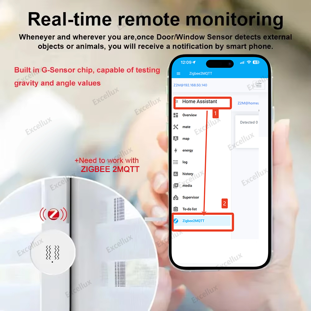 Zigbee 3.0 Sensor Getaran Pint - Smart Home Zigbee 3.0 ulasan dan harga