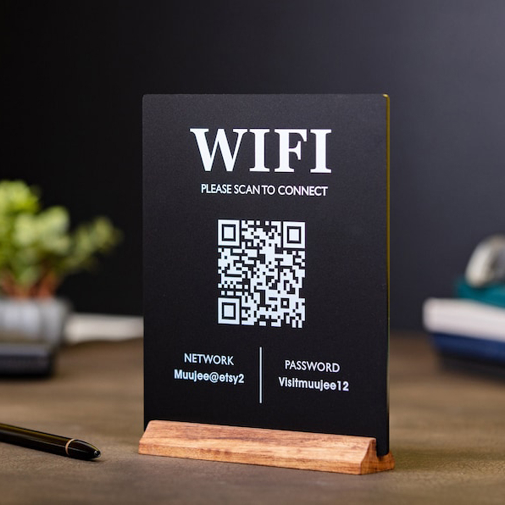 Papan Tanda Akrilik Kode QR Wi - Airbnb Smart Home ulasan dan harga