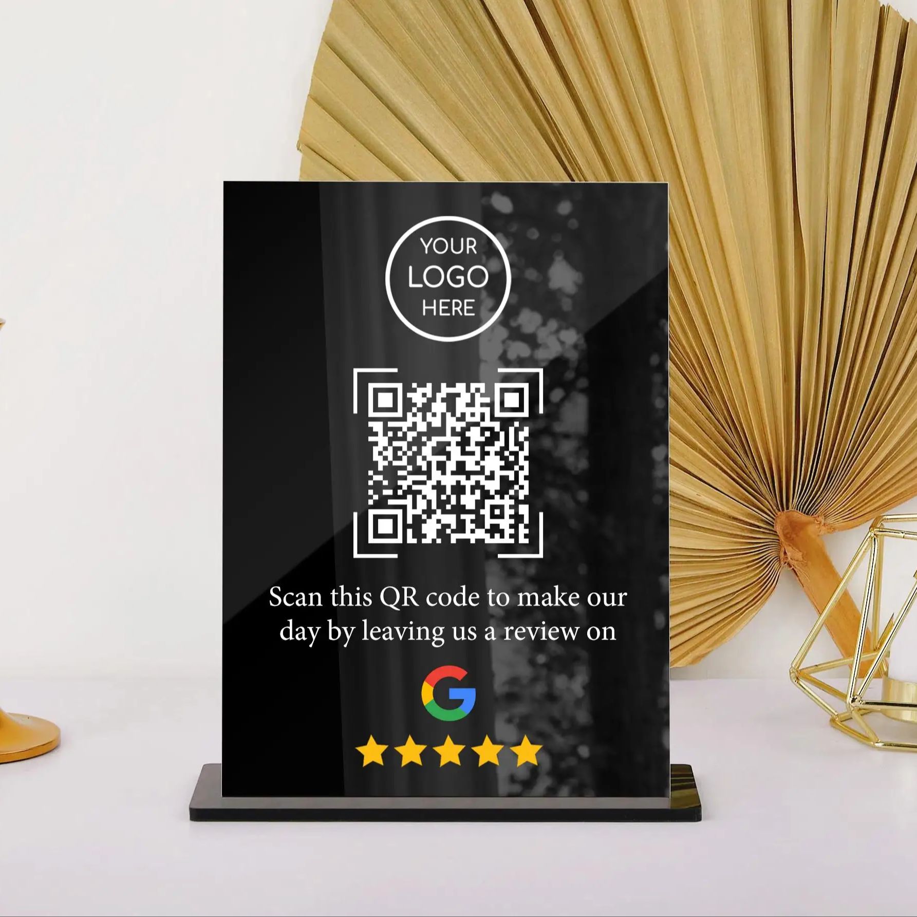 Stand Akrilik Kode QR Kustom U - Airbnb Smart Home ulasan dan harga