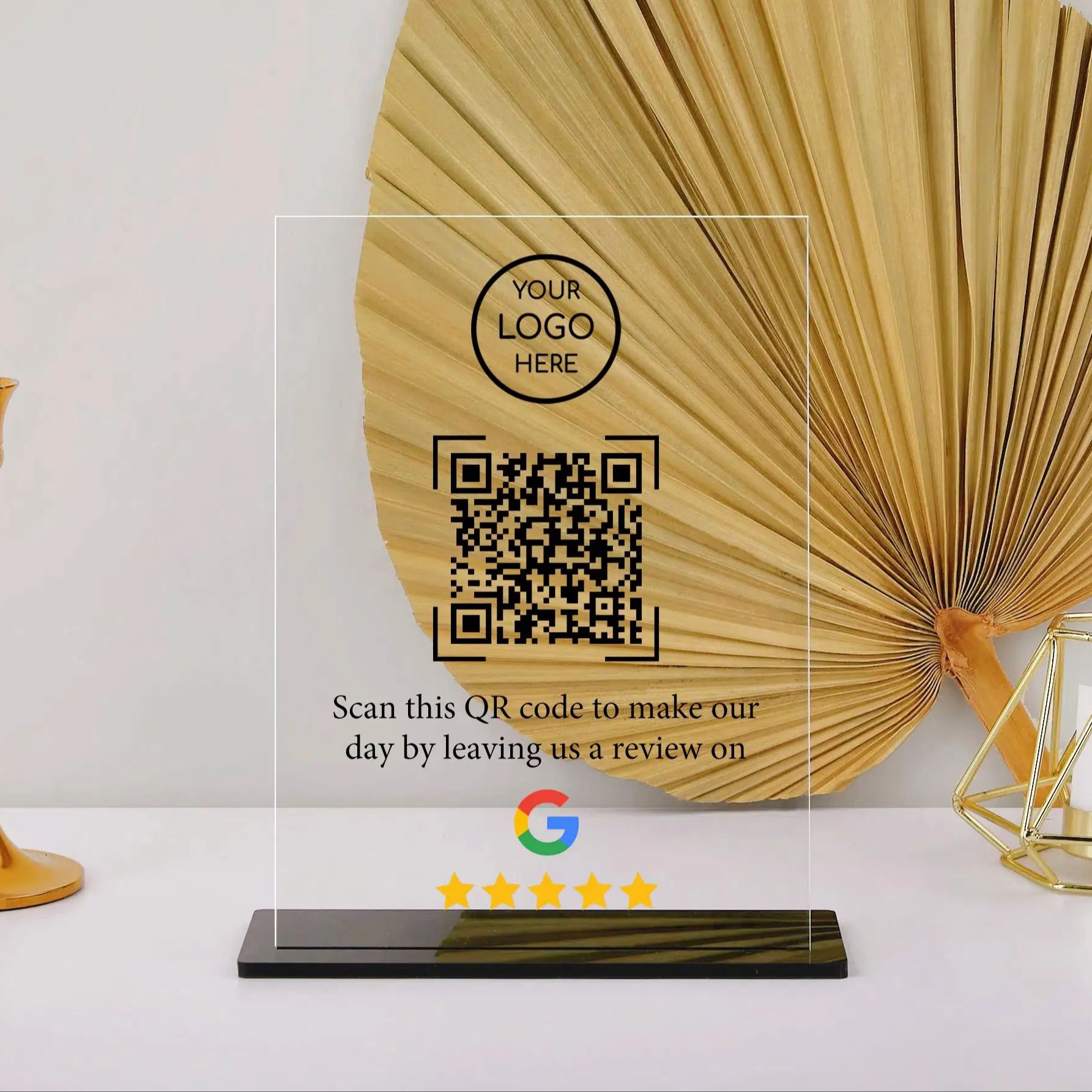 Stand Akrilik Kode QR Kustom U - Airbnb Smart Home ulasan dan harga