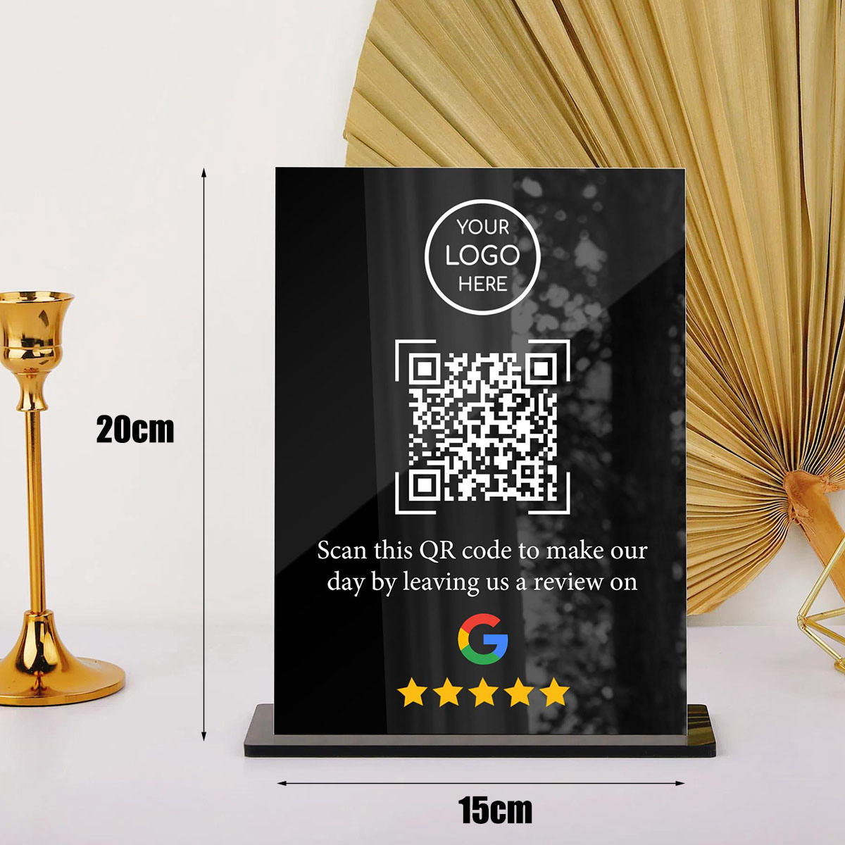 Stand Akrilik Kode QR Kustom U - Airbnb Smart Home ulasan dan harga