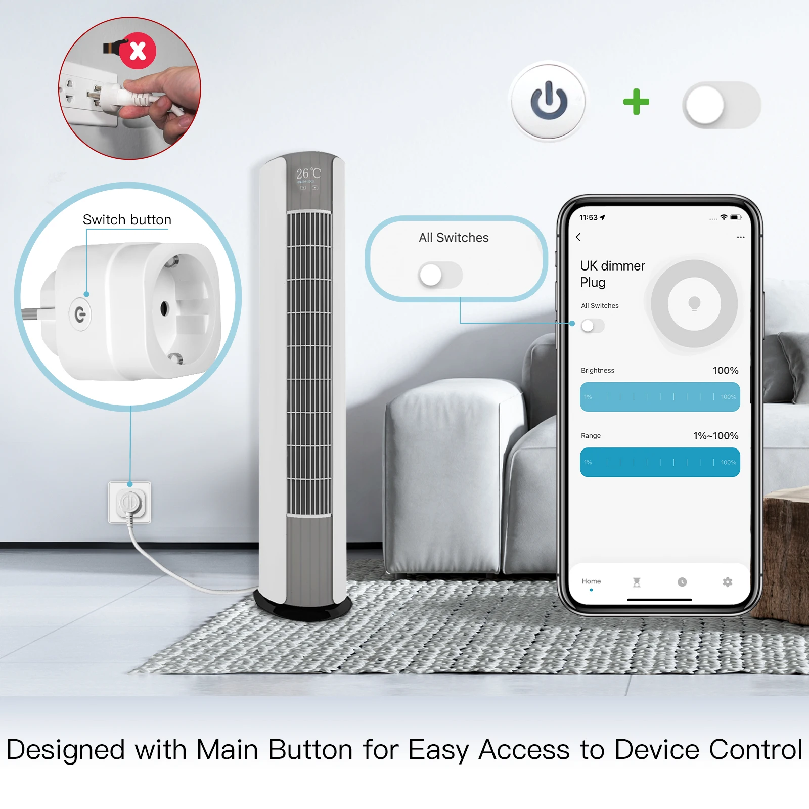 MOES Tuya WiFi Smart Plug Soke - Smart Home Nest ulasan dan harga