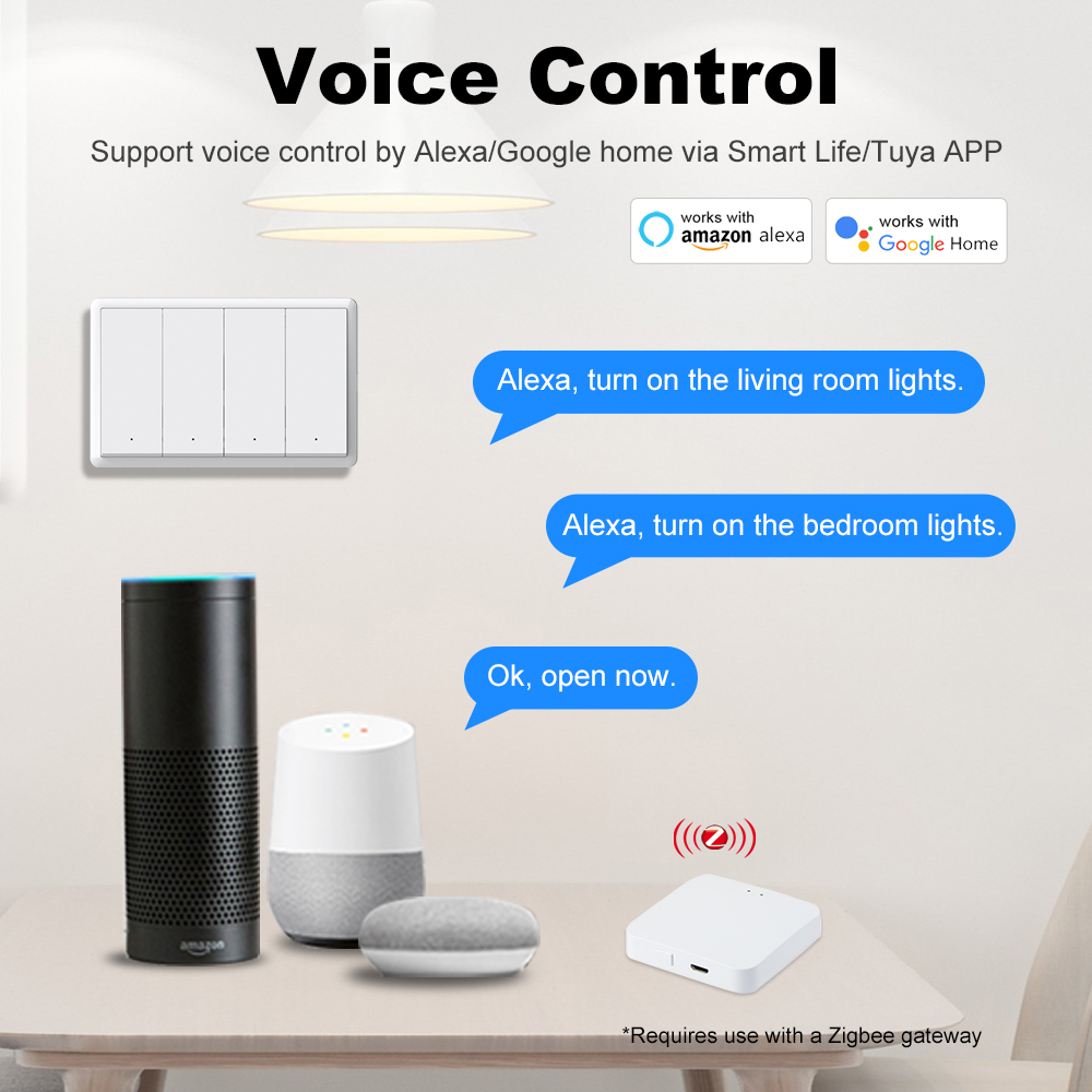 MANHOT ZigBee3.0 Smart Switch  - Tuya Smart Switch ulasan dan harga